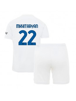 Inter Milan Henrikh Mkhitaryan #22 Replika Borta Kläder Barn 2023-24 Kortärmad (+ byxor)